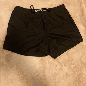 Guess Black Drawstring Waist Shorts